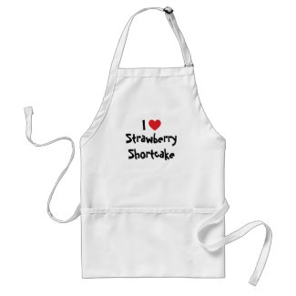 I Love Strawberry Shortcake apron