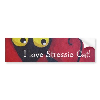 I love Stressie Cat! bumpersticker