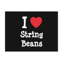 I love String Beans heart T-Shirt postcards