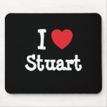 I love Stuart heart custom personalized Mouse Mats