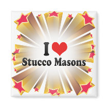 I Love Stucco Masons Refrigerator Magnets