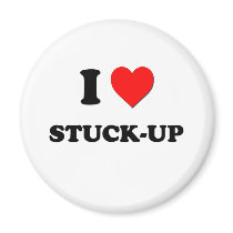 I love Stuck-Up Refrigerator Magnet
