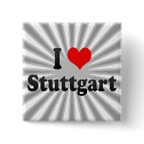 I Love Stuttgart, Germany Buttons