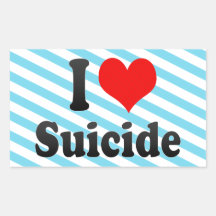 I love Suicide Rectangular Stickers