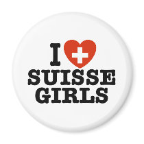 I Love Suisse Girls magnets