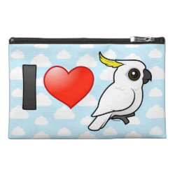 I Love Sulphur-crested Cockatoos (crest down) Travel Accessory Bag