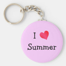 I Love Summer Keychain
