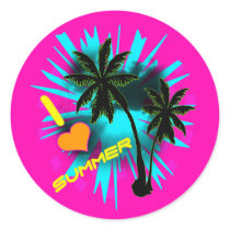 I Love SUmmer Sticker