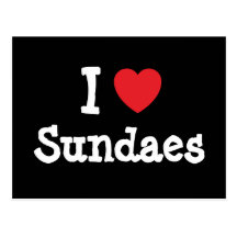 I love Sundaes heart T-Shirt Postcard