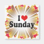 I Love Sunday Magnets