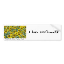 I love Sunflowers! bumper stickers by codfishlady I love Sunflowers! bumper stickers