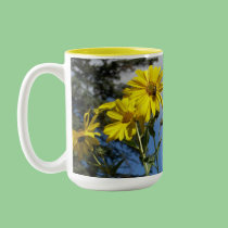I LOVE  SUNFLOWERS MUG PICS x2