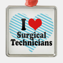 I Love Surgical Technicians Christmas Tree Ornament