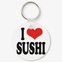 I Love Sushi keychains
