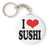 I Love Sushi Keychains