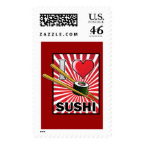 I Love Sushi stamps