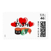 I Love Sushi Stamps