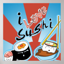 I Love Sushi Poster