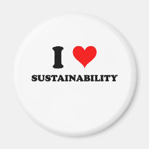 I Love Sustainability Refrigerator Magnets