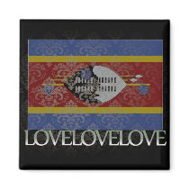 I love Swaziland Cool Refrigerator Magnets