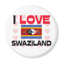 I Love Swaziland Refrigerator Magnet