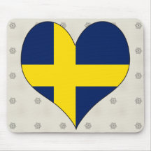 I Love Sweden Mouse Pad