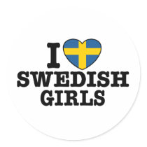 I Love Swedish Girls Sticker