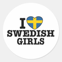 I Love Swedish Girls Sticker