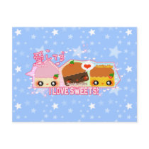 I love Sweets! postcards