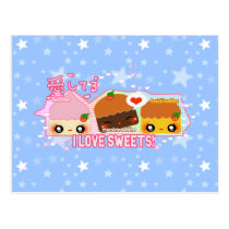 I love Sweets! postcards