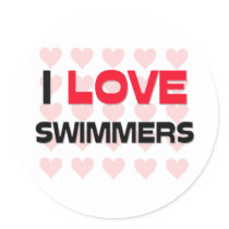 I LOVE SWIMMERS stickers by professions I LOVE SWIMMERS stickers