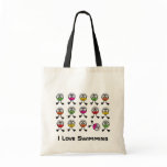 I Love Swimming - Bright Swim Characters Bags