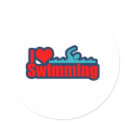 I Love Swimming stickers
