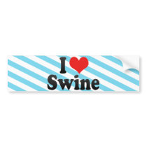 I Love Swine Bumper Stickers