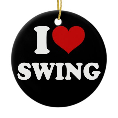 I Love Swing ornaments