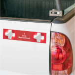I Love Switzerland Bumper Sticker Swiss Flag