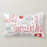 I Love Switzerland Favorite Swiss Things Throw Pillow