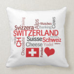 I Love Switzerland Funny Swiss Cliches Pillow