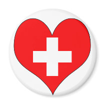 I Love Switzerland Fridge Magnet