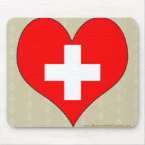 I Love Switzerland Mouse Pad