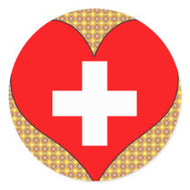 I Love Switzerland Round Sticker