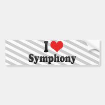 I Love Symphony Bumper Sticker