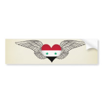 I Love Syria -wings Bumper Sticker