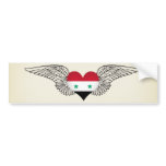 I Love Syria -wings Bumper Sticker