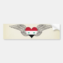 I Love Syria -wings Bumper Sticker