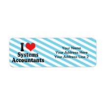 I Love Systems Accountants Custom Return Address Label