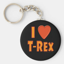 I Love T-Rex Tyrannosaurus Rex Dinosaur Lovers Keychain