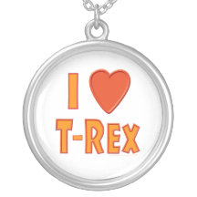 I Love T-Rex Tyrannosaurus Rex Dinosaur Lovers Custom Necklace