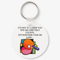 i love table tennis keychains