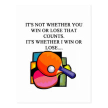 i love table tennis post card